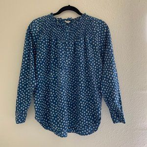 J. Crew | Blue floral top